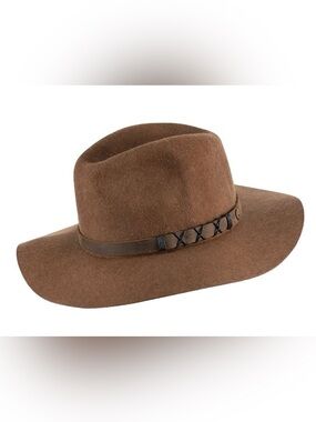 pistil Brown Wide-Brim Felt Fedora Hat